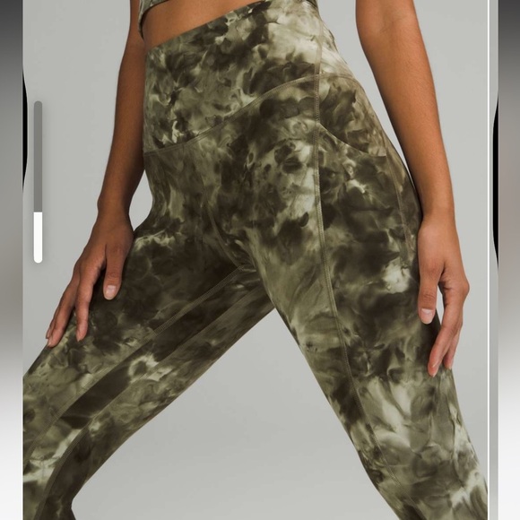 Lululemon Align High-Rise Pant Pockets 25" Diamond Dye Light Sage Medium Olive - Picture 3 of 3